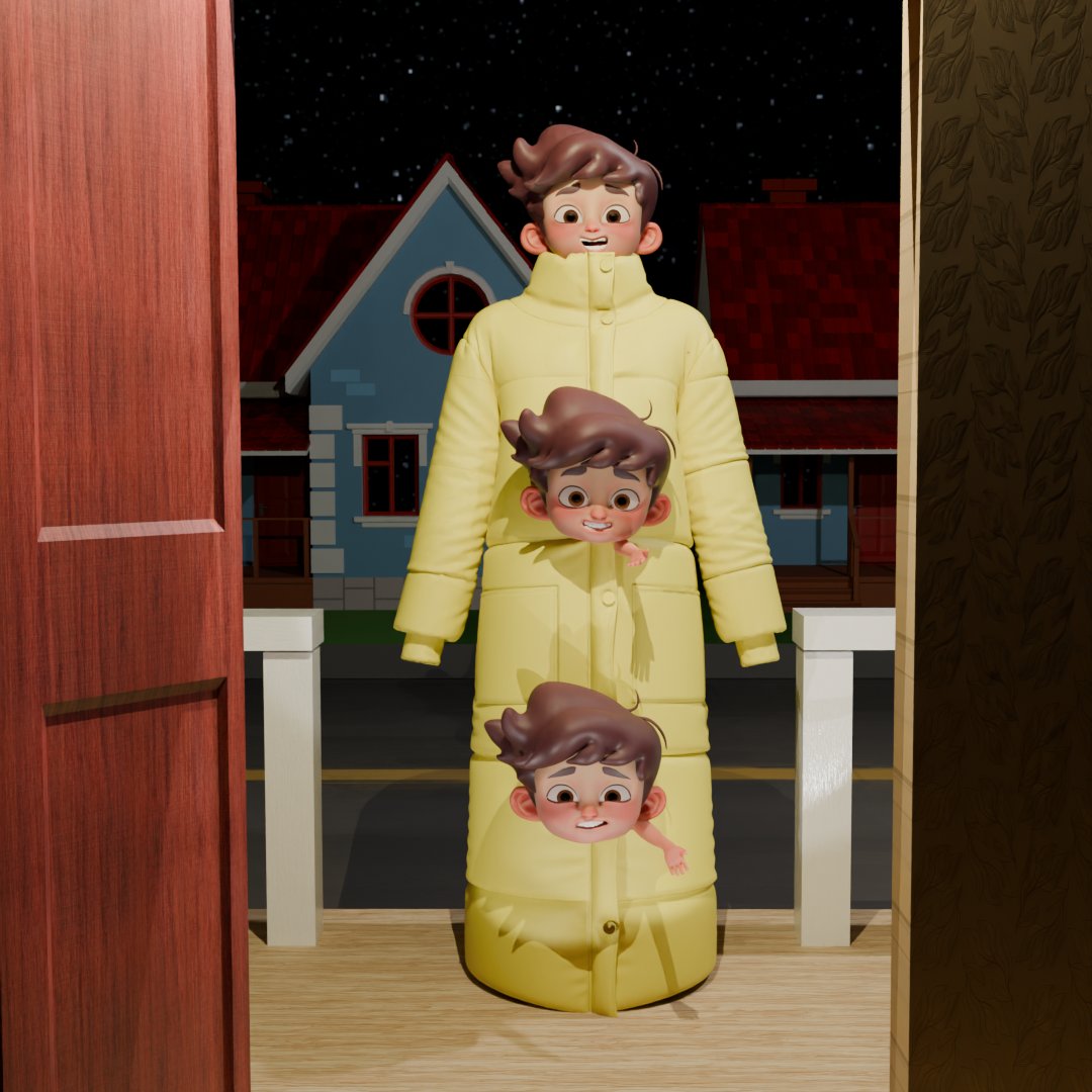 ProjectSomedays's tweet image. Happy Halloween all!
#CreateWithClint 213 - &quot;Homemade Halloween Outfit&quot; 
Kitbashed with Blenderkit assets and materials