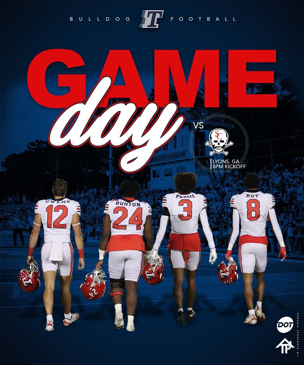 See you tonight, Dog Nation! Let’s pack The Pit! 🏈 
🆚 Savannah Christian 
📍The Pit 
⏰ 8:00 PM 
🎟️ gofan.co/event/3907479?…

Proudly sponsored by Dot Foods and Todd Padgett Housing Center Inc.! 

#BAD #BeADog #GoDogs #CommitToTheT