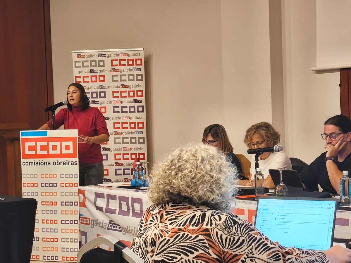 CCOO HABITAT GALICIA (@ccoo_cysgalicia) on Twitter photo Hábitat Galicia vota a favor do informe da S.X. do S.N. de CCOO. Alejandra Gesto, S.X. de Habitat destaca o traballo no Protocolo SAF contra agresións, o compromiso nos lumes do verán 🔥, o proxecto “Ben Seguro” contra a sinistralidade ⚙️ e a defensa da moratoria do eucalipto 🌳 Hábitat Galicia vota a favor do informe da S.X. do S.N. de CCOO. Alejandra Gesto, S.X. de Habitat destaca o traballo no Protocolo SAF contra agresións, o compromiso nos lumes do verán 🔥, o proxecto “Ben Seguro” contra a sinistralidade ⚙️ e a defensa da moratoria do eucalipto 🌳