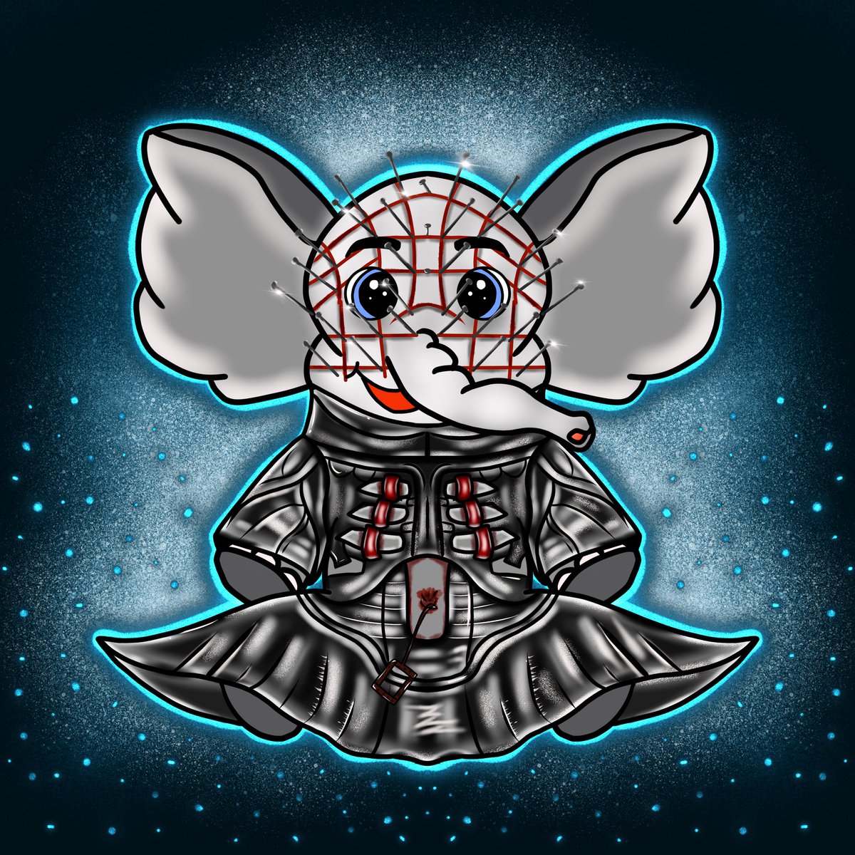 NEW DROP !!! 🤯🔥🔥

Here is our last Halloween drop ! 🖤🖤

Pinhead themed Baby Elephant is now available on opensea !!! 🔥

I enjoyed drawing this theme a lot ! 🖤

Who will own it ? 🙀 

opensea.io/item/polygon/0…

#StylishBabyElephants