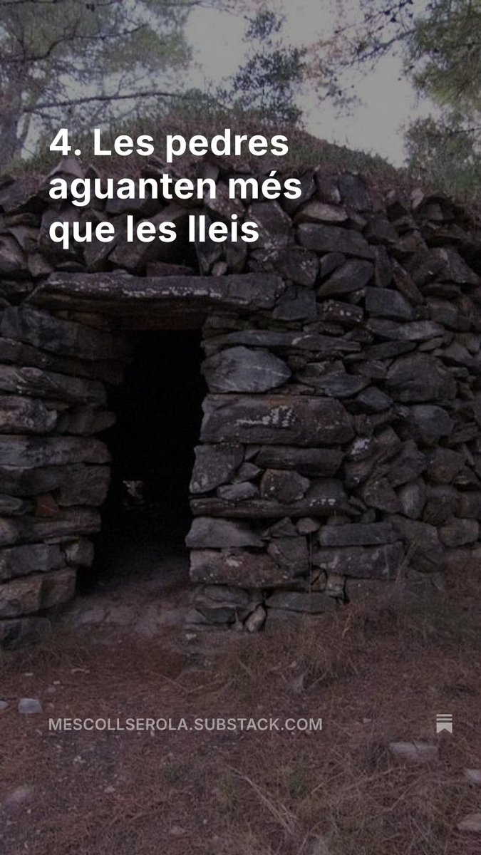 Les pedres aguanten més que les lleis
open.substack.com/pub/mescollser… el newsletter de <a href="/descollserola/">Descobrint Collserola</a>