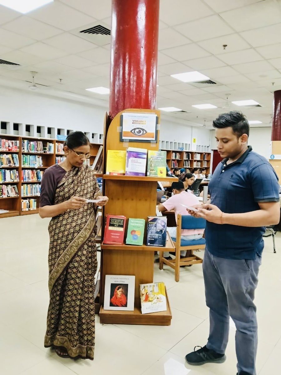 TSCSLibrary's tweet image. Book Display and impromptu quiz organised on the occasion of Vigilance Awareness Week 2025
#VigilanceAwarenessWeek2025 @RrrlfKolkata