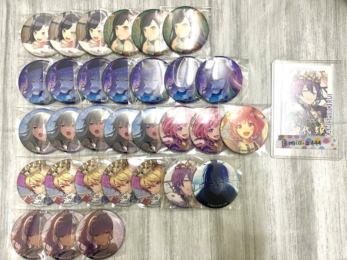 【交換・譲渡】プロセカ 缶バッジ グリッター缶バッジ グリ缶

譲→画像1〜4
求→〜定価＋送料、同異種 類、司

1部抱き合わせ必須
初回リトリン必読
郵送、またはセカシン大阪手渡し
お気軽にお声がけください🌷