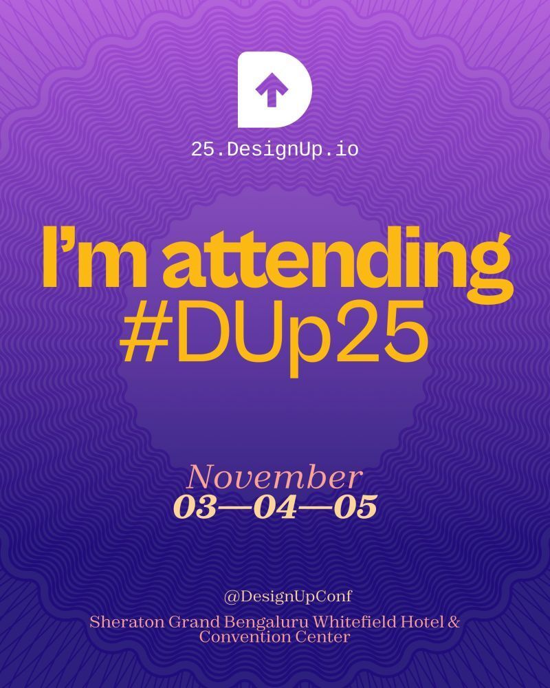 2sraval's tweet image. 🚀 Excited to be attending #DesignUp2025 next week!

Always inspiring to be around India’s brightest designers, makers &amp;amp; leaders shaping how we build products.

#DesignUp2025 #DesignUp #DesignUpConf #BeingUser #productdesign  #designcommunity #designindia