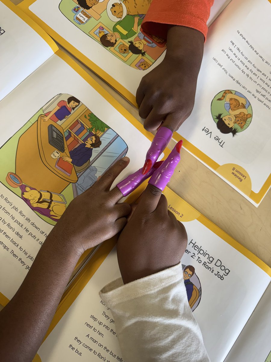 Students loving tracking text with their witches’ fingers this week! 🧙