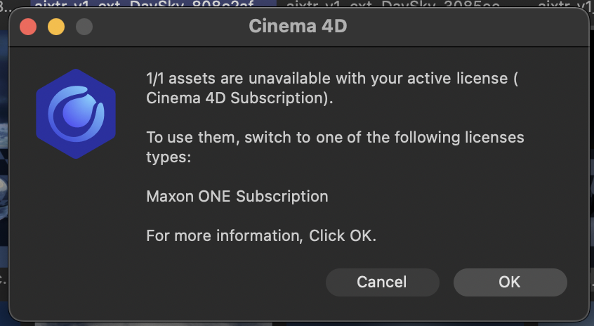 Look at this crap. How much <a href="/MaxonVFX/">Maxon</a>  hates freelancers. I've been using the software in studios since it was ported to the Mac, buying it for over 21 years, helped lead the way. Now I'm locked out because I can't afford to pay. For assets that should come with the full app. FFS