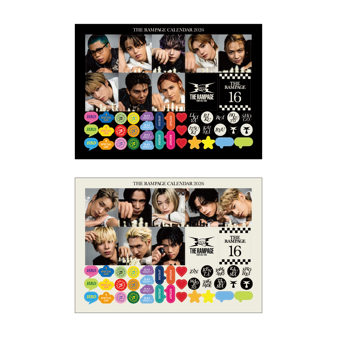 📢】特典付き予約、本日23:59まで!! THE RAMPAGE 2026 カレンダー
