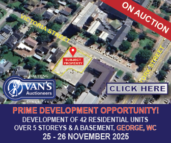 IOL's tweet image. Sponsored | 🏘️ Development Opportunity – 42 Residential Units – George, Western Cape! 🌊 Vans Auctioneers
📅 Auction Starts: 12:00 on 25 November 2025
⏰ Auction Closes: 12:00 on 26 November 2025
#propertydevelopment #developmentopportunity #georgeproperty #residentialunits 🏡