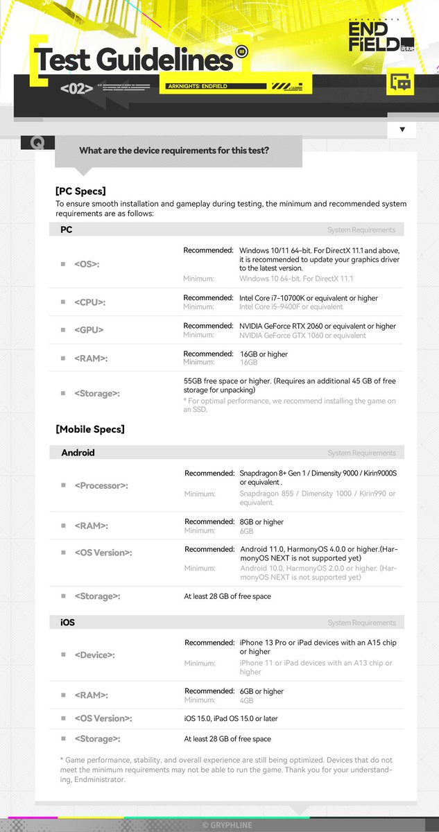 AKEndfield's tweet image. Dear Endministrator,
Recruitment for Arknights: Endfield Beta Test II has officially started! You'll find the key info and FAQs for this test below:

▼// Recruitment Survey
Survey link:survey.gryphline.com/s/307f02139423…

▼// Recruitment Period
2025-10-31 (UTC-5) – End date to be announced…