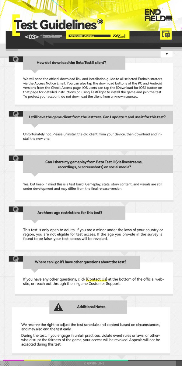 AKEndfield's tweet image. Dear Endministrator,
Recruitment for Arknights: Endfield Beta Test II has officially started! You'll find the key info and FAQs for this test below:

▼// Recruitment Survey
Survey link:survey.gryphline.com/s/307f02139423…

▼// Recruitment Period
2025-10-31 (UTC-5) – End date to be announced…