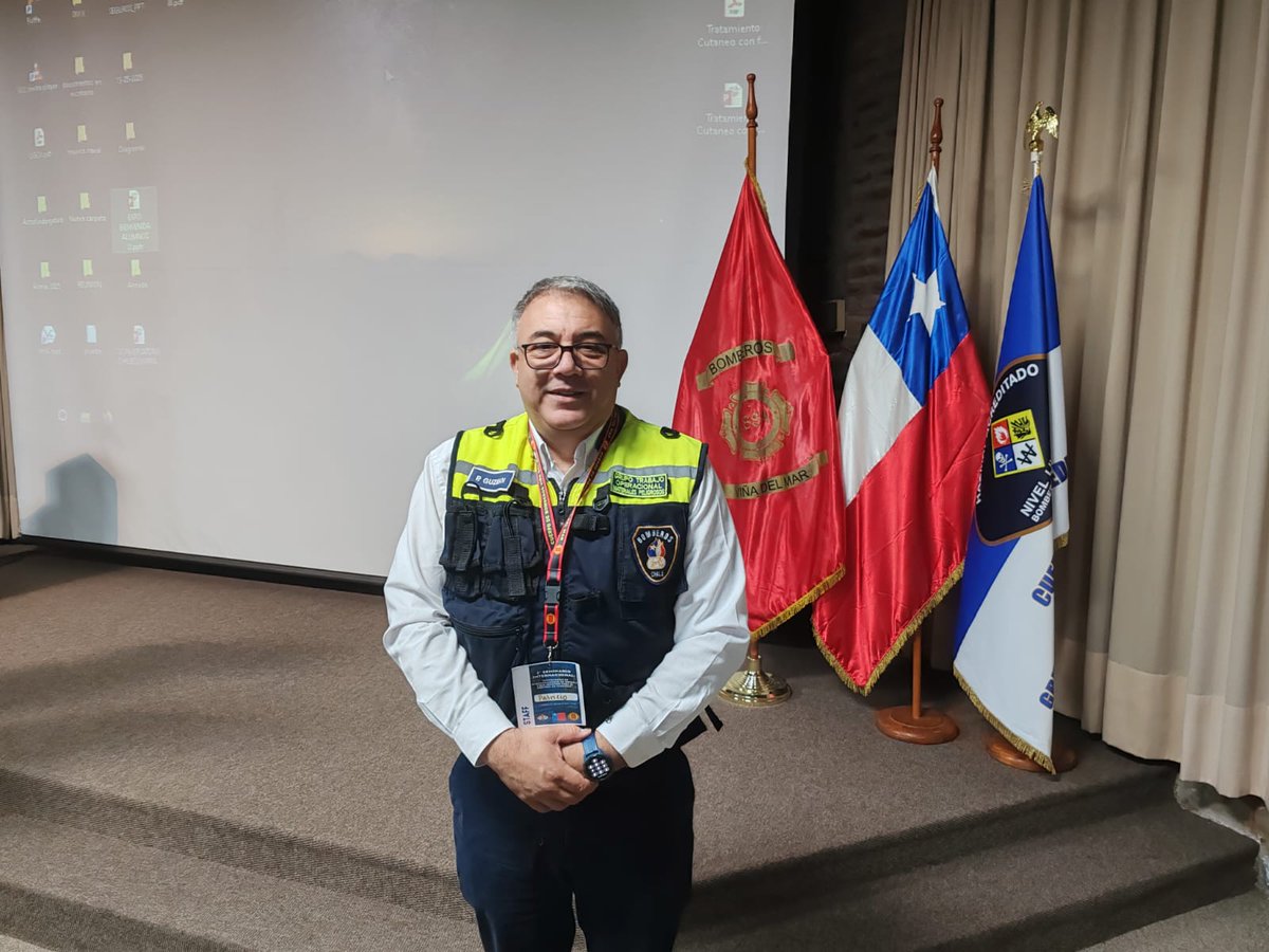 Líder del GTO HazMat presente en el 2° seminario internacional "tecnología de almacenamiento de energía y sus desafíos para el control de emergencias" organizado por la 5ta Cía. Bomberos de Viña del Mar como grupo HazMat acreditado.<a href="/BomberosdeChile/">Bomberos de Chile</a>