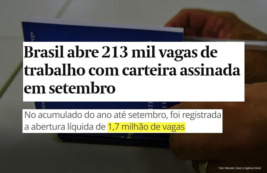Lula (@lulaoficial) on Twitter photo Alcançamos, em setembro, a marca de 1,7 milhão de empregos com carteira assinada gerados em 2025. Resultado de muito trabalho e de uma economia forte, gerando oportunidade e renda para as famílias em todo o país. Alcançamos, em setembro, a marca de 1,7 milhão de empregos com carteira assinada gerados em 2025. Resultado de muito trabalho e de uma economia forte, gerando oportunidade e renda para as famílias em todo o país.