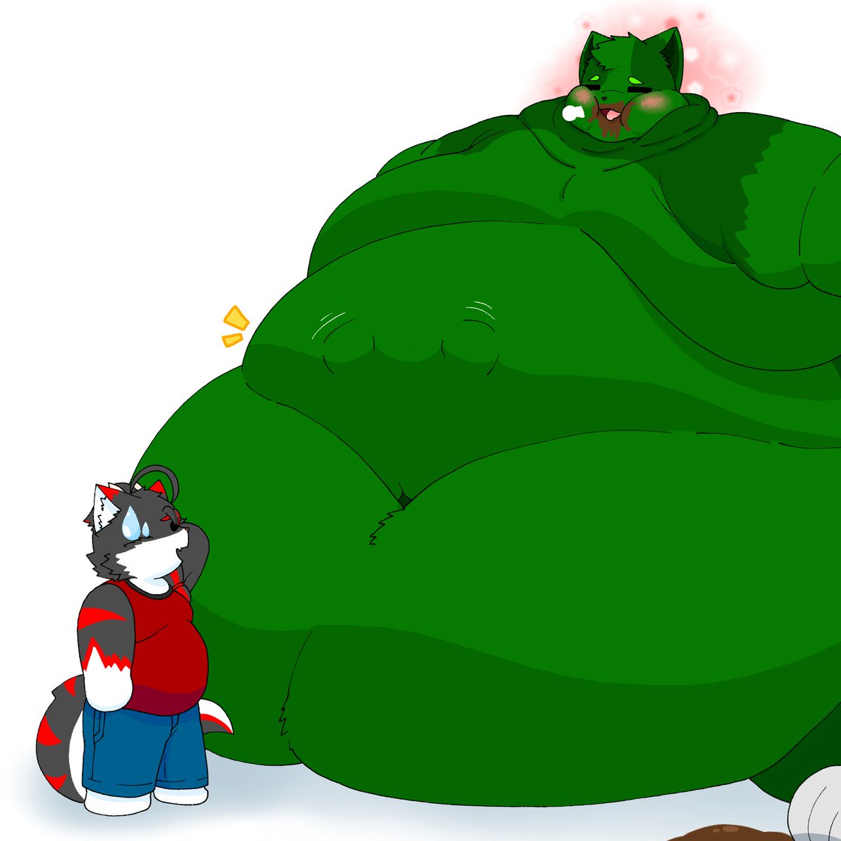 CW: Vore, Inflations, WG

Oh oops! He's got eatings it him
They'll chocolate!

Featuring by: <a href="/MOLDYismold/">🟢MOLDY🟩</a>