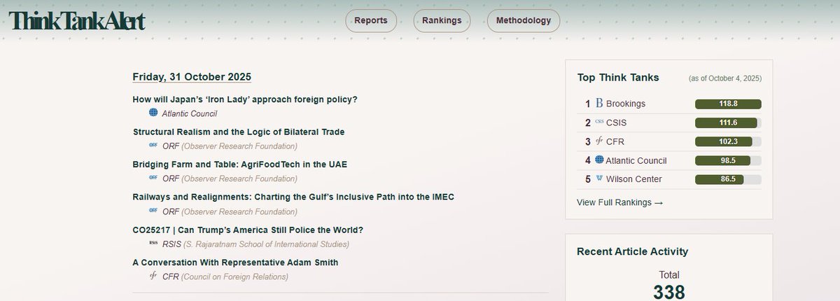 Think Tank Alert tweet media