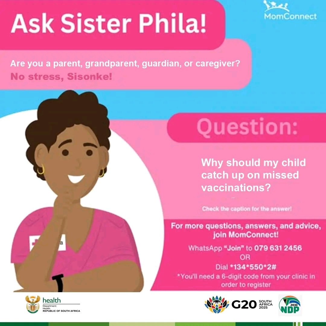 HealthZA's tweet photo. #CatchUpNow — Protect your Child!
✅ Make sure all their vaccines are up to date. Vaccinations protect children from serious diseases like measles, tetanus, whooping cough, and more.
💉Visit your nearest clinic today!
#Sisonke
https://t.co/HMTlviTQJf
https://t.co/GkXeB6teRz https://t.co/Z26ewQWXyI