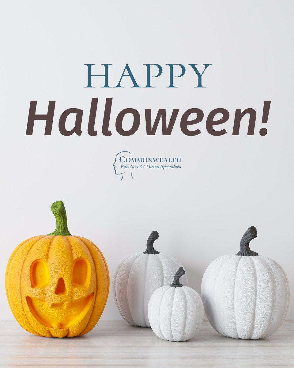 🎃👻 Happy Halloween from Commonwealth ENT!

Enjoy all the spooky fun, candy, and costumes this season—may your laughs be loud, your treats be sweet, and your ears, nose, and throat stay happy! 🩺🤍

#Halloween #CommonwealthENT #VirginiaENT #ENT #RichmondVA #MidlothianVA