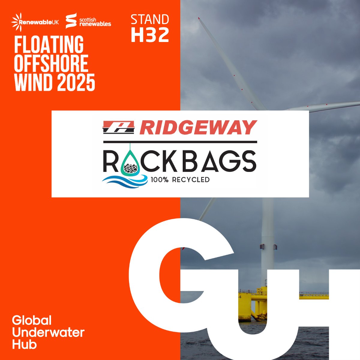 GUH_News's tweet image. 🤝 We’re delighted to welcome @ridgewayonline to the GUH stand at Floating Offshore Wind! 

𝗠𝗲𝗲𝘁 𝘁𝗵𝗲 𝗥𝗶𝗱𝗴𝗲𝘄𝗮𝘆 𝗥𝗼𝗰𝗸𝗯𝗮𝗴𝘀 𝘁𝗲𝗮𝗺 𝗼𝗻 𝘀𝘁𝗮𝗻𝗱 𝗛𝟯𝟮, 12-13 Nov at P&amp;amp;J Live, Aberdeen. 

#FloatingWind25 #EnergyExhibitions #EnergyIndustry #AccessConnectGrow