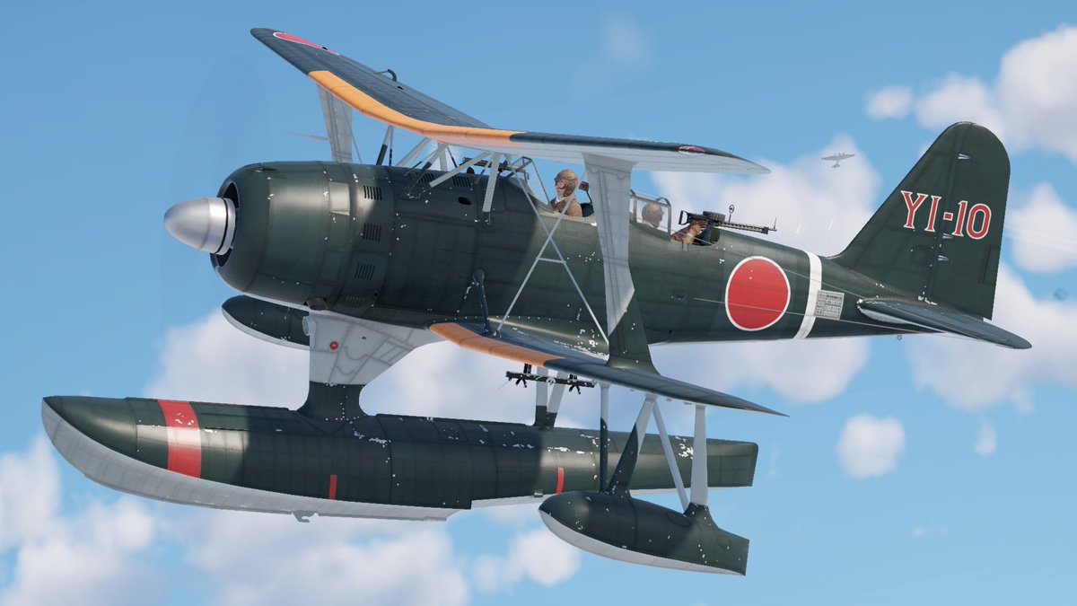 zero2152c's tweet image. 本日投稿した零式観測機のユーザースキン
live.warthunder.com/post/1155189/e…
水上機母艦「千歳」　YI-10
#WarThunder #WarThunder_JP