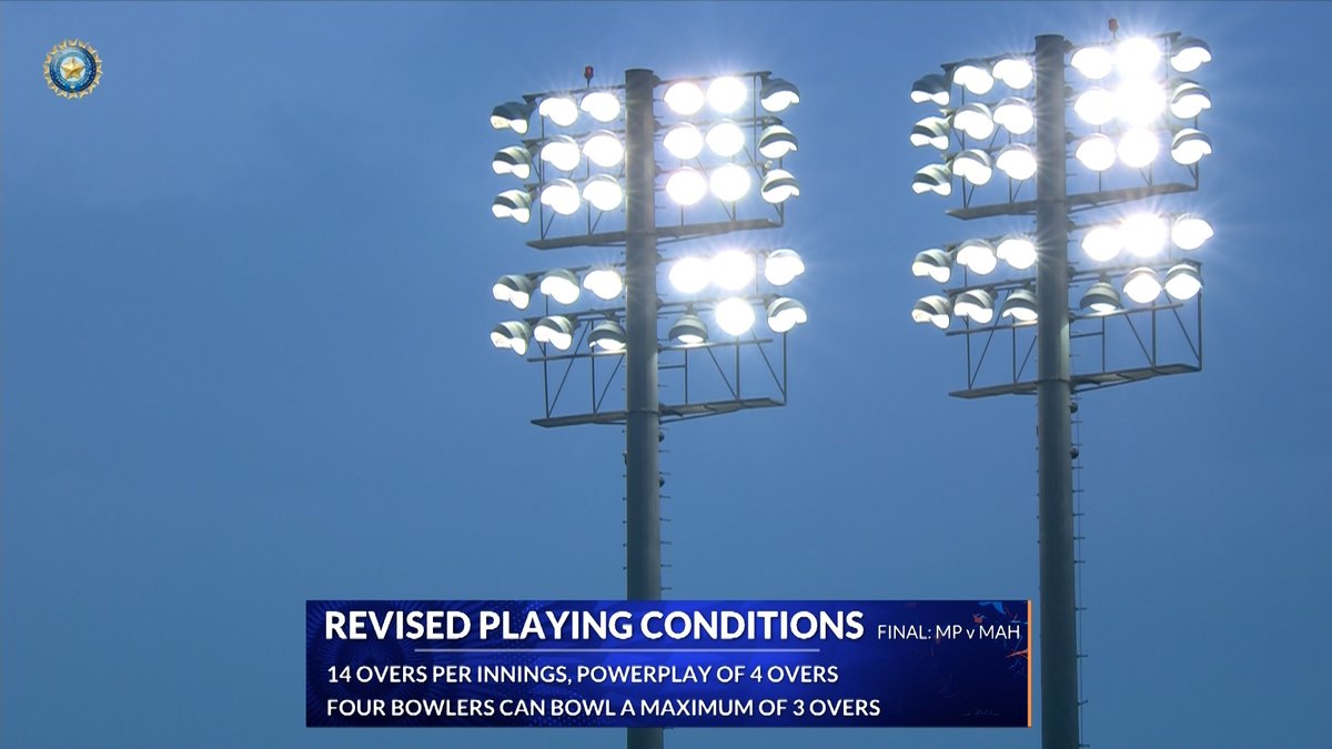 BCCIdomestic's tweet photo. Here are the revised playing conditions for the #Final.
Scorecard โถ๏ธ https://t.co/uH8QDTiu25
@IDFCFIRSTBank | #SWT20 | #SWT20Trophy https://t.co/K9T91wzYaU