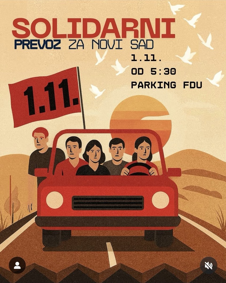 APEL ⚠️⚠️⚠️ 
Vozači, ukoliko imate mesta u kolima prođite ujutru pored FDU-a od 5:30h pa nadalje, kako biste potencijalno pokupili nekoga za NS. 

ŠIRI DALJE!!!!