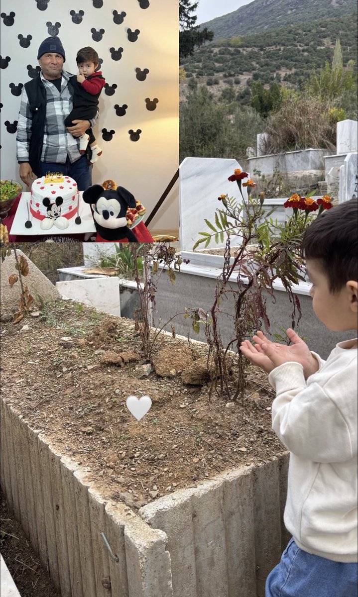 Bir zamanlar kucağındaydı, şimdi mezarının başında dua ediyor… Göktuğ seni hiç unutmadı babam.. 🤍