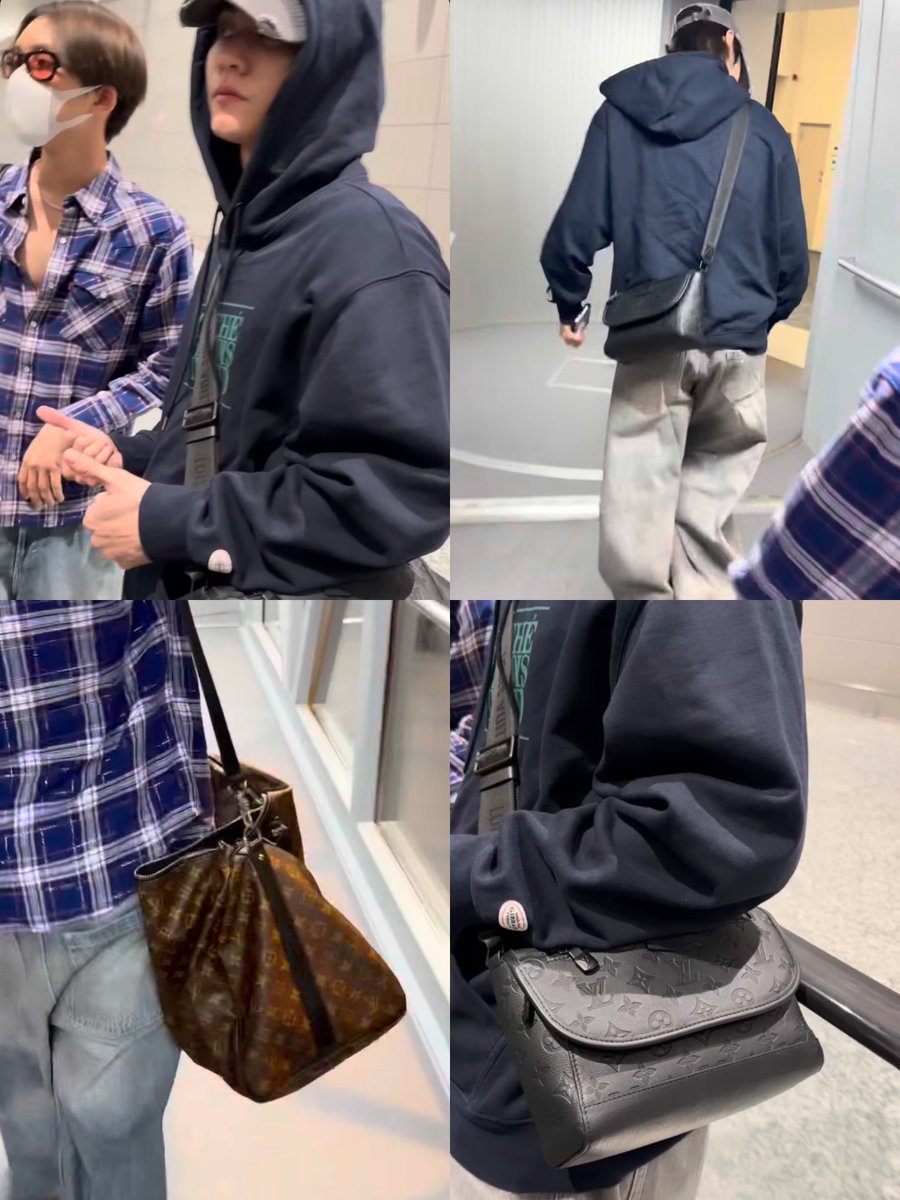 I really think bossnoeul love to plan their matching fits whenever they travel cause look at them carrying LV bags on their trip to hangzhou when they have so many other bags 😭😭 our matchy matchy couple loveeee matchy matchyyyy 🤧🤧