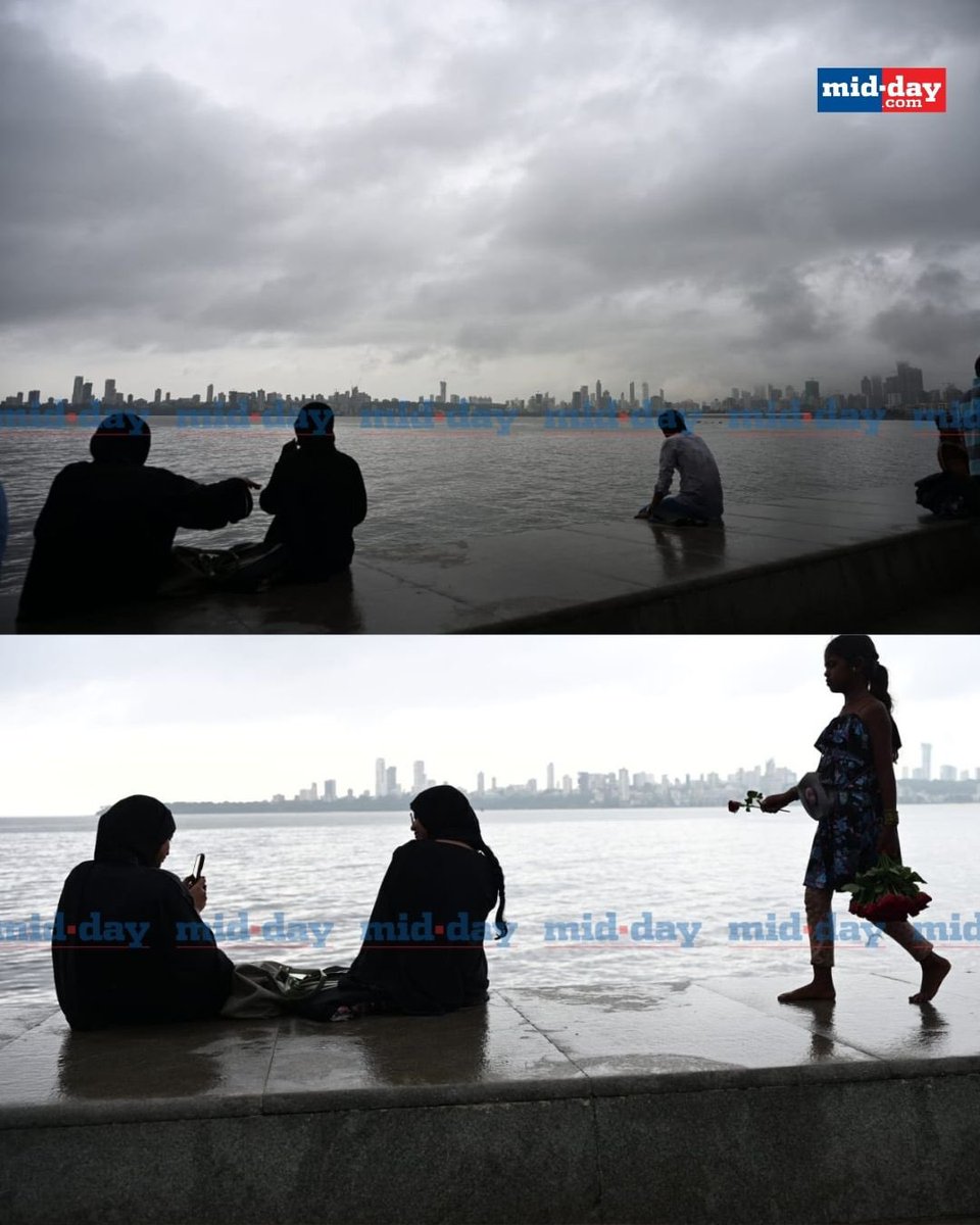 mid_day's tweet photo. Rain showers brought joy to Mumbai as residents flocked to Nariman Point on October 31 to soak in the city’s monsoon charm. With waves crashing and cool winds blowing, Mumbaikars embraced the perfect seaside evening.

PC: @KIRTISURVE https://t.co/srkiM1dFWg