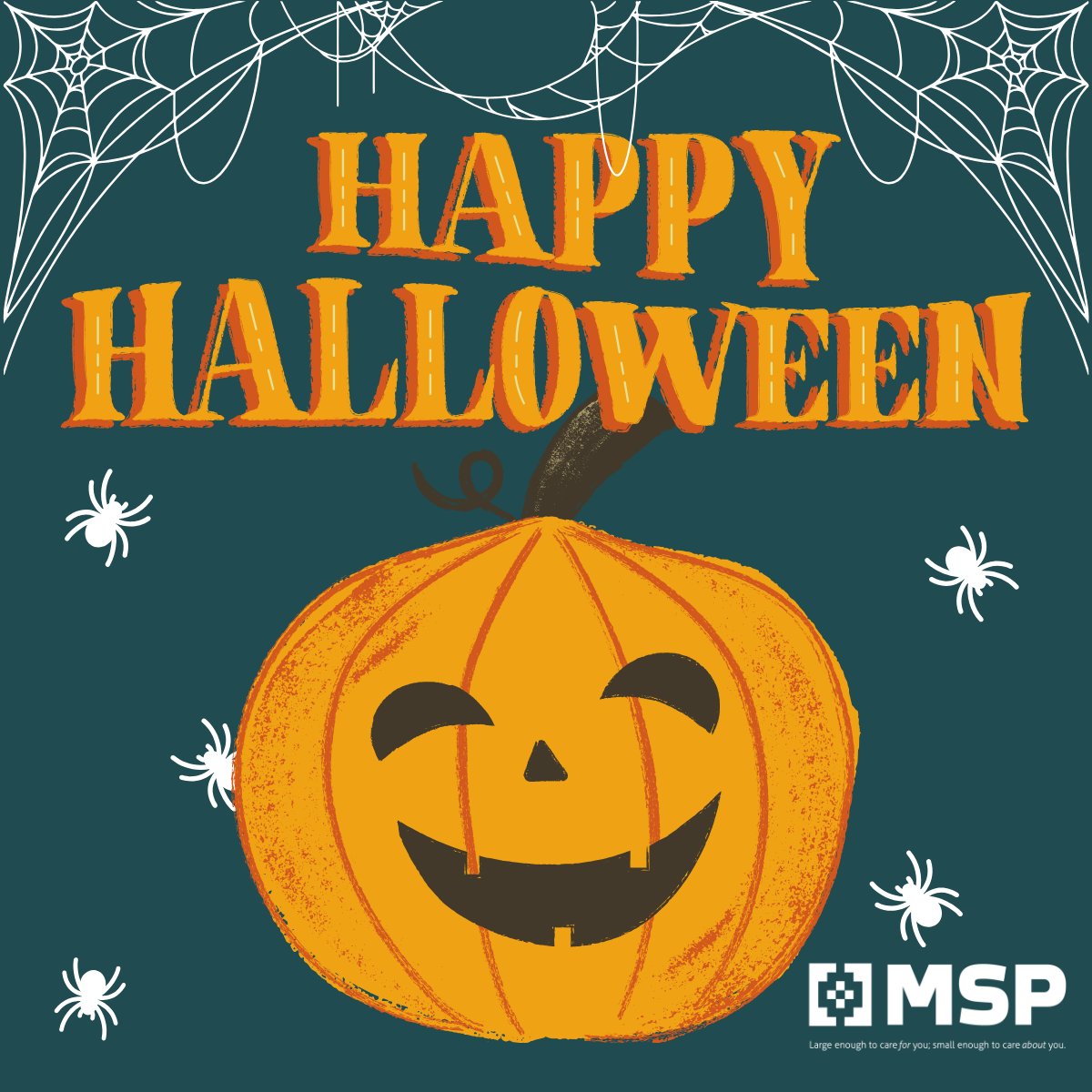 ManagementSols's tweet photo. From the team at MSP, we hope you have a Spooktacular Halloween! 👻🎃🦇🕸️ 
#HappyHalloween #TrickOrTreat #SpookySeason #MSP https://t.co/DMmQt4WMJj