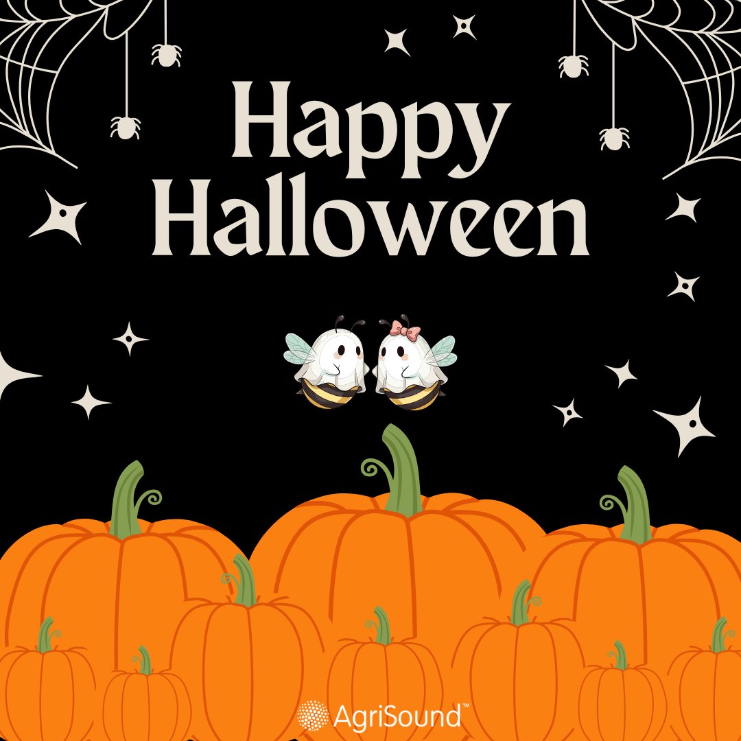 AgriSoundTech's tweet image. 🎃 Happy Halloween from AgriSound!
Pumpkins aren’t just spooky-they’re science.
Bees pollinate every jack-o’-lantern you carve, and we’re helping farmers track their buzz with smart tech.
No bees, no pumpkins. No kidding. 🐝🧡
#PumpkinPower #PollinatorTech #AgriSound #Halloween