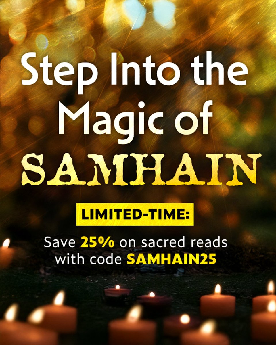 Step into the magic of Samhain with Inner Traditions! 🌒✨ 

For a limited time, save 25% on select sacred reads—just use code SAMHAIN25 at checkout. 

ow.ly/15co50Xj6nm

#Samhain #Halloween #SpiritualBooks #InnerTraditions #WitchesNewYear #SacredReads