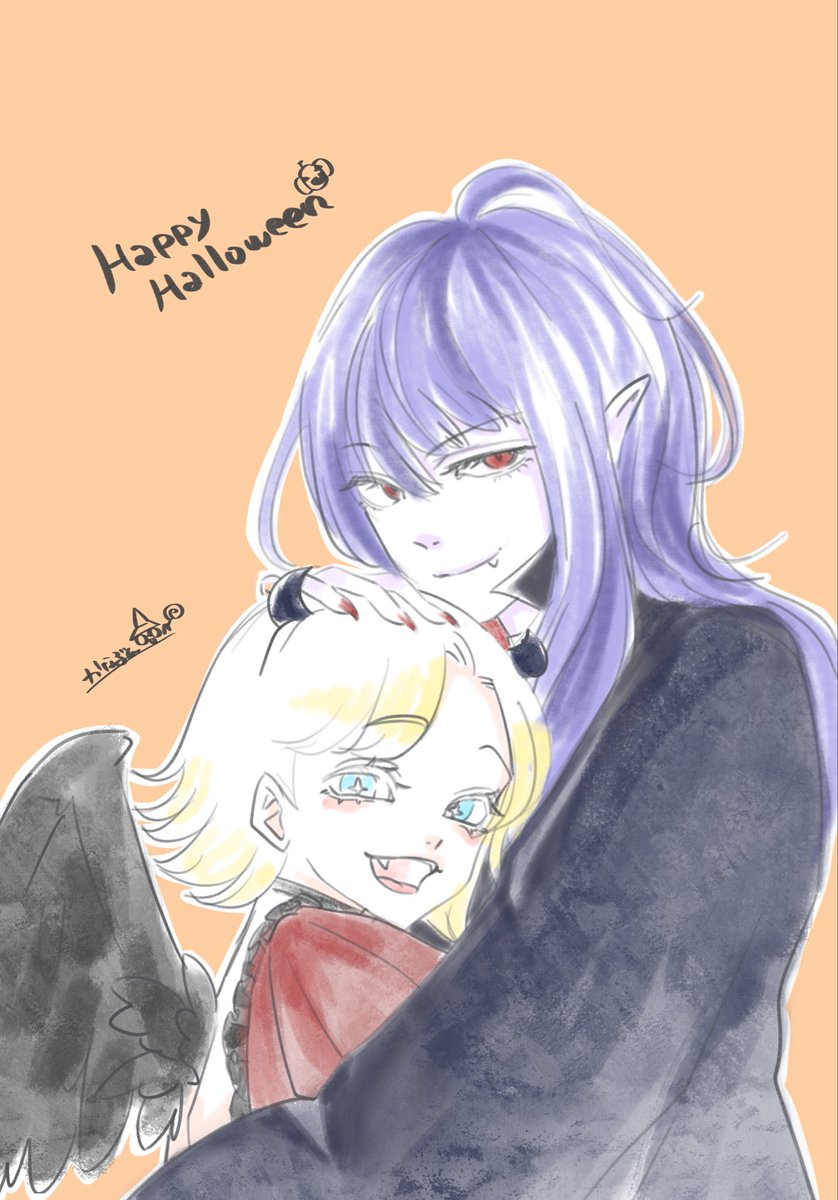 はっぴーはろうぃん🎃
クイーンとヒーラーちゃんです🍭

#クラクラ鋭角部 
#HappyHalloween