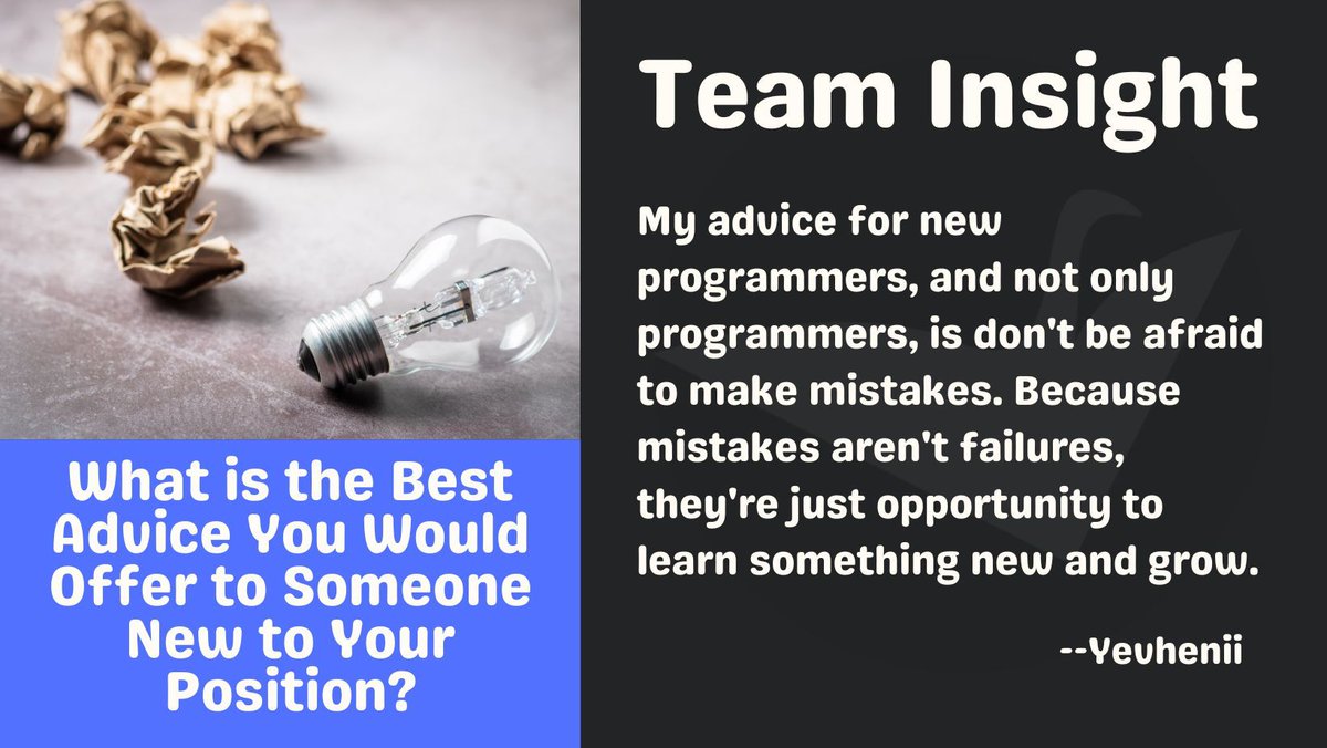 swan_software's tweet image. One of our team members shares his best advice for new programmers. #companyculture #teamwork #techcommunity