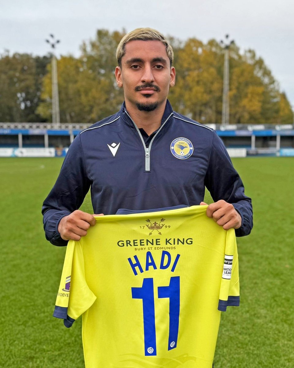 Boro secure Hadi signing ✍️

#FarnboroughFC announces the signing of 22-year-old striker Amir Hadi from St Ives Town.

🔗 farnboroughfc.co.uk
