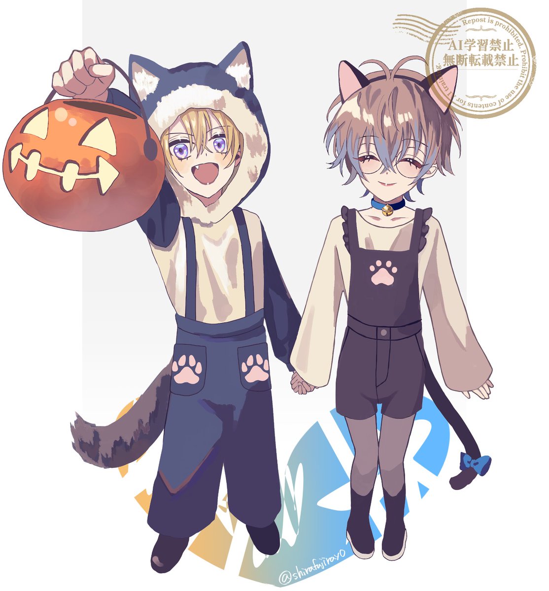 shirafujiray0's tweet image. 🎃💛Shota Halloween💙🍬
#Lucake