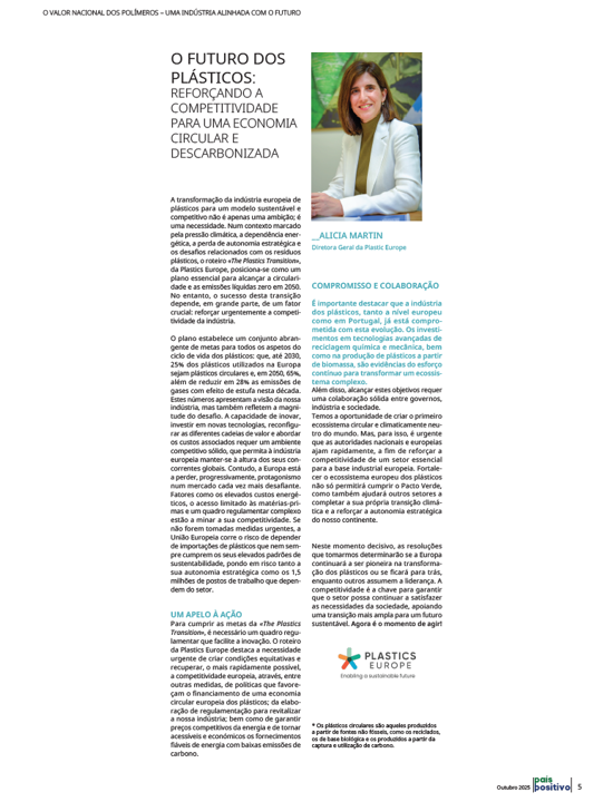 📝La industria europea de los #plásticos está en plena transformación hacia la sostenibilidad. Pero para lograrlo, es fundamental la colaboración entre gobiernos, industria y sociedad.
Te lo cuenta Alicia Martín en País Positivo.