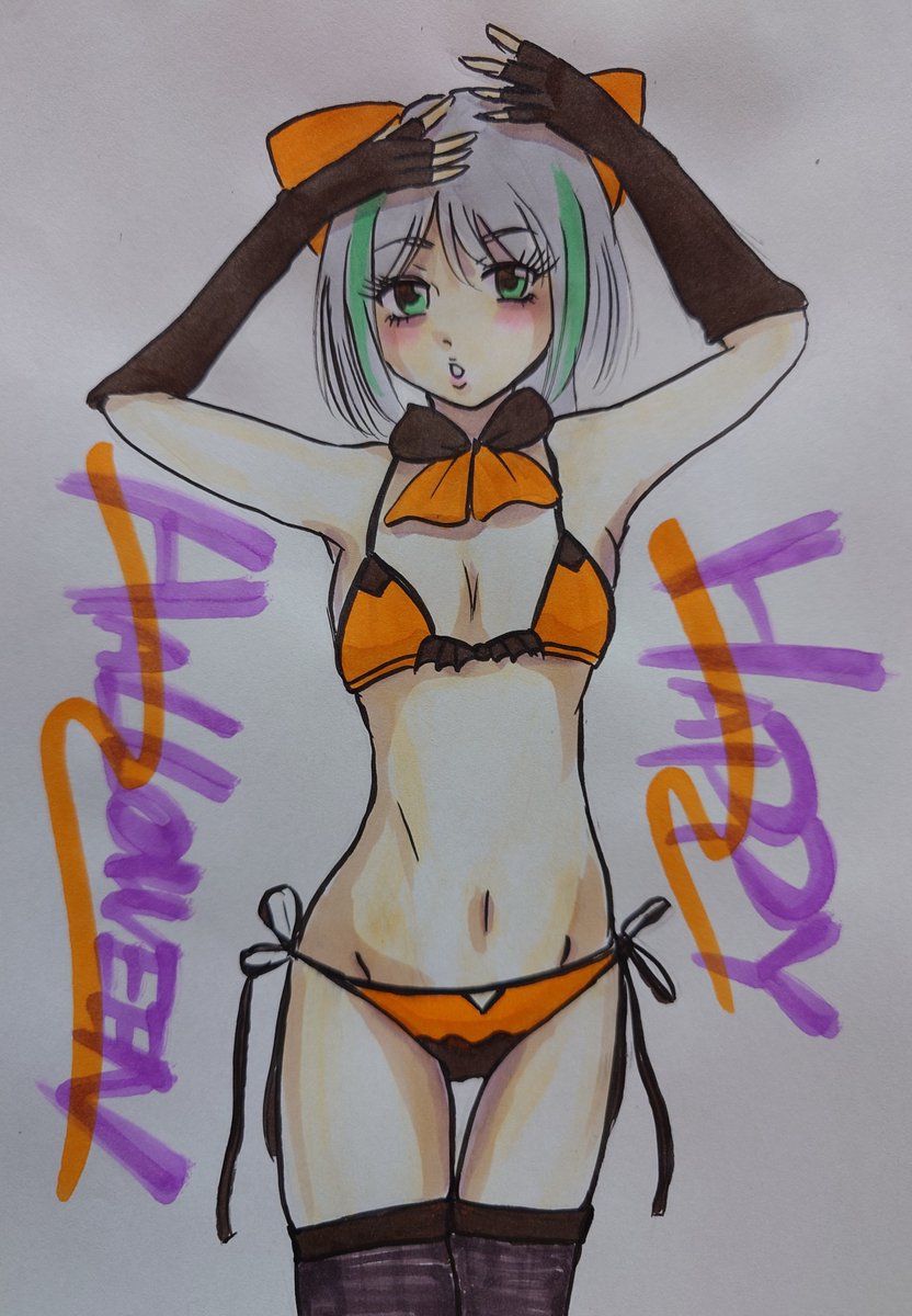 思ったより仕事早く終わったのでプロメテウスさん<a href="/SusumuYatara/">矢鱈進@Vtuberシンガーソングライター</a>に今年はカボチャブラでも付けてもらうか…とカボチャブラで検索したらこれが出てきたので、そのまま着てもらいました😄30分クオリティなのでご容赦ください🙇

プ「お菓子はよこせ！だがイタズラもする！」 
矢「何言ってんだオメェ」