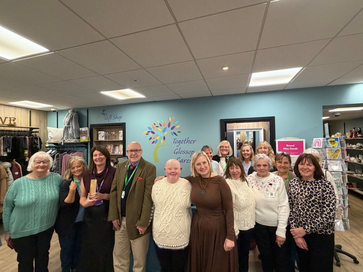 Recently, our charity shop in #Glossop was crowned the East Midlands winner in the UK's Favourite Charity Shop Awards👏

Yesterday, Emma Peake, Chair of the <a href="/CharityRetail/">Charity Retail Association</a>, met our amazing team of staff and volunteers and presented the award to our shop manager Caroline 🏆