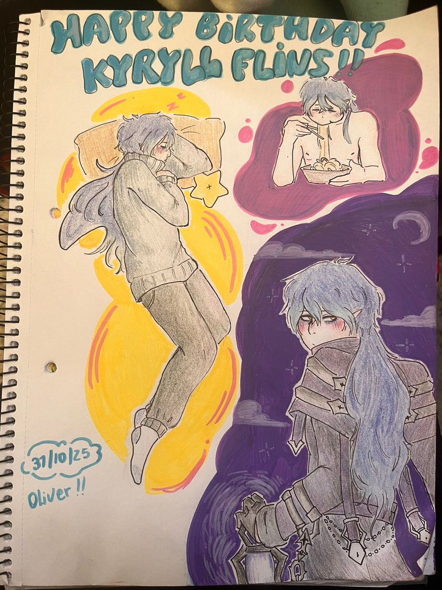 shqtolivv's tweet photo. happy birthday to my precious and beloved wife 💗 #KyryllFlins #GenshinImpact #Flins #drawing #nashe https://t.co/sZDAwEjAFs
