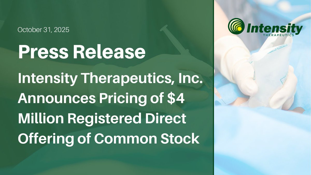 IntensityInc's tweet image. $INTS has entered into a securities purchase agreement with a new long-term fundamental investor for the purchase and sale of 5 million shares of common stock at a purchase price of $0.80 per share for gross proceeds of about $4 million.

Read more: bit.ly/433Sr1Q