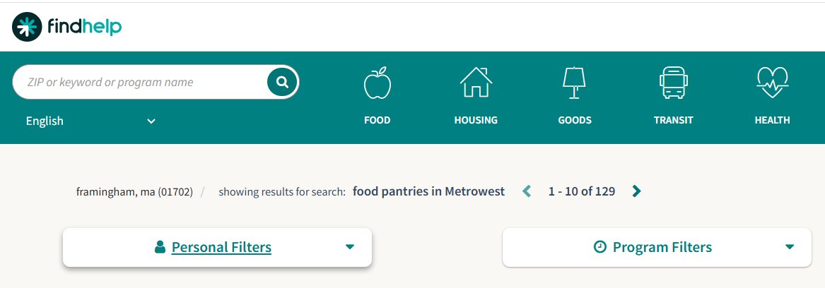 SNAP delays are creating uncertainty and hardship for many families — but help is available. ❤️

Find nearby food pantries, community meals, &amp; emergency resources ⬇️
🔗 findhelp.org/search/text?te…

We’re here to support our neighbors — no one should face this alone. #CommunityCare