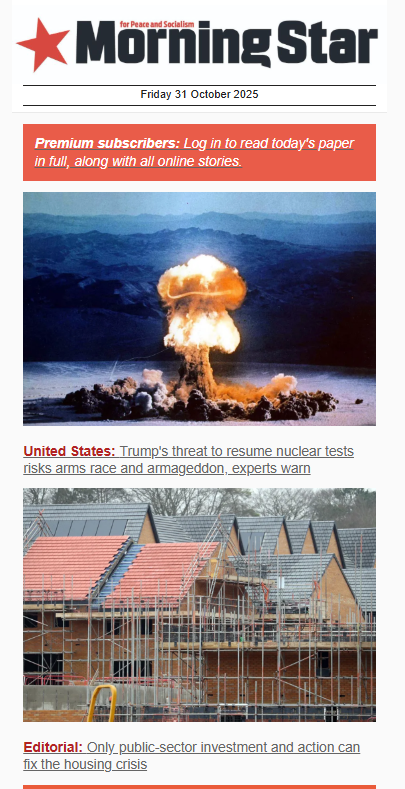 Labour4S's tweet image. Reject the capitalist variants and receive a daily dose of socialism in your inbox. Sign up to the free Morning Star daily newsletter here: morningstaronline.us19.list-manage.com/subscribe/post…