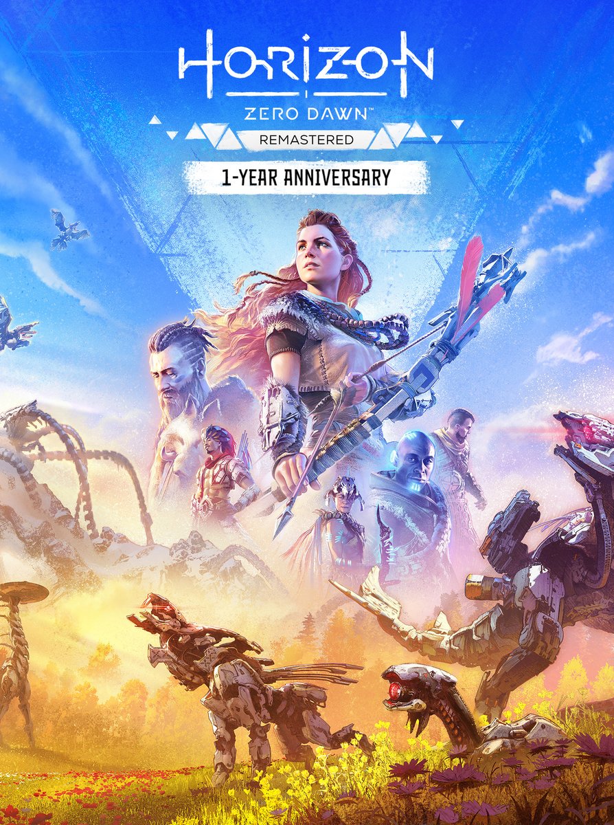Today, we celebrate one year since we released #HorizonZeroDawnRemastered on PS5 &amp; PC with our friends at <a href="/Guerrilla/">Guerrilla</a>! 🎉

Whether it was your first journey into the wilds or a return to a beloved world, thank you for being part of this adventure with us 🏹💙