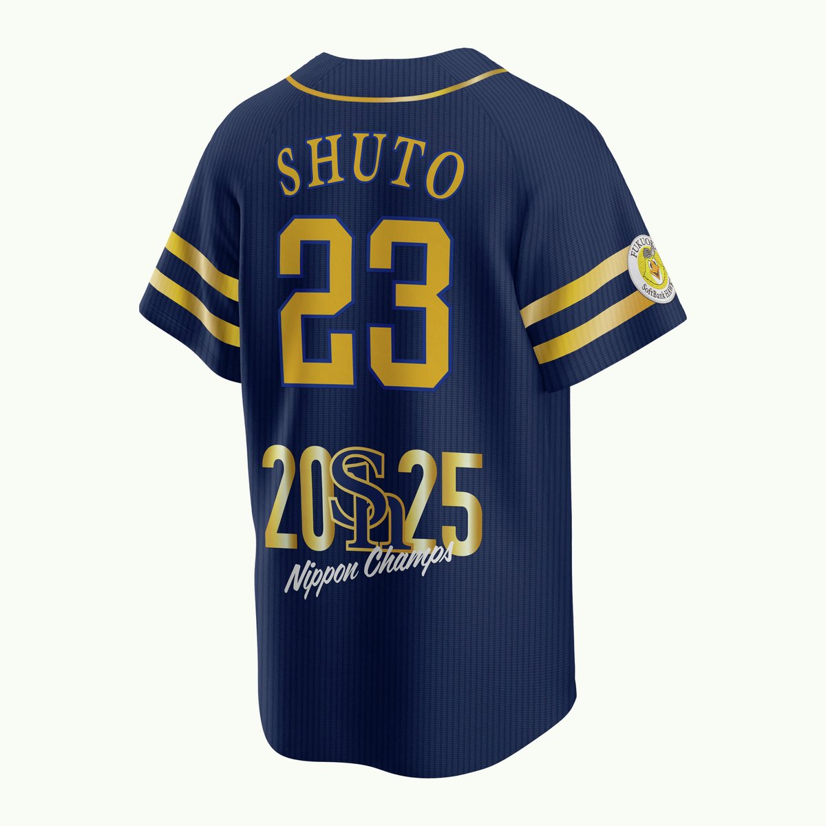 ソフトバンクホークス ユニフォーム SHUTO 23 サイン刺しゅう入り】ホークス 白のキセキ ホーム レプリカ