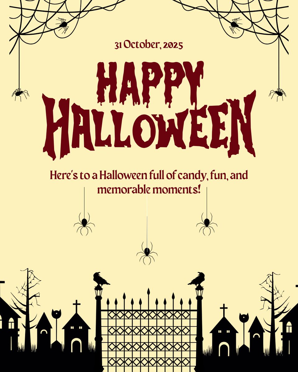 Wishing you a Halloween filled with candy, laughter, and unforgettable fun! 🎃

#HappyHalloween #HalloweenFun #CandyTime #TrickOrTreat #HalloweenJoy #SpookyFun #PumpkinVibes #FallSeason #HalloweenCelebration #Halloweenday