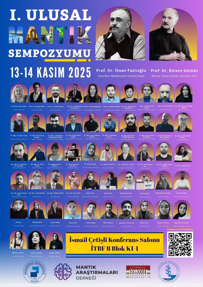 I. Ulusal Mantık Sempozyumu
Pamukkale Üniversitesi
13-14 Kasım 2025
Ayrıntılı bilgi ve program için bkz.:
haber.pau.edu.tr/Haber/paude-fe…