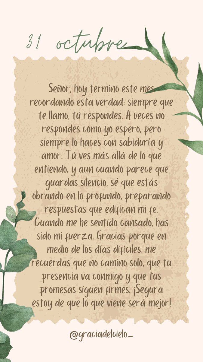 GraciadelCielo_'s tweet photo. Fin de mes bendecido y con la seguridad que Dios tiene el control de nuestras vidas✨🤍 https://t.co/9pQCeacbJL