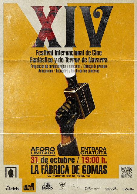 📢 El 31 de octubre se celebra el XIV <a href="/HorrorOnlineArt/">Festival de Cine Fantástico y de Terror de Navarra</a> de #Navarra 📽️🌐😨🪓 en La Fábrica de Gomas de #Pamplona con 7 cortos a concurso, teatro, encuentro con cineastas, un lunch creativo y entrega de premios horroronlineart.com 

#festival #cine #fantástico #terror