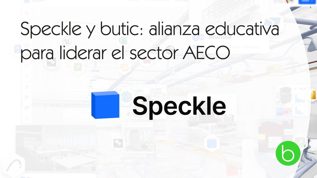 🚀 butic y #Speckle se unen para liderar la #transformaciondigital del sector #AEC

El #MasterAEC 4.0 integra Speckle como herramienta clave para la #ColaboracionCloud, la #AutomatizacionBIM y la #IAgenerativa.

Lee el artículo completo👉bit.ly/4hDWiZh