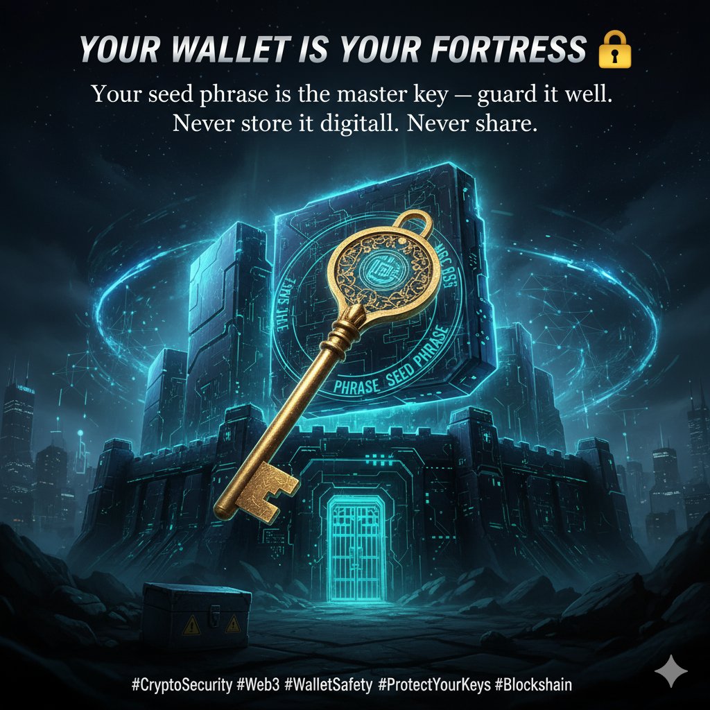 AvaLedgerPro's tweet image. Your wallet is your fortress 🔐
Your seed phrase is the master key guard it well.
Never store it digitally. Never share it.
#CryptoSecurity #Web3 #WalletSafety #DeFi #ProtectYourKeys #Blockchain