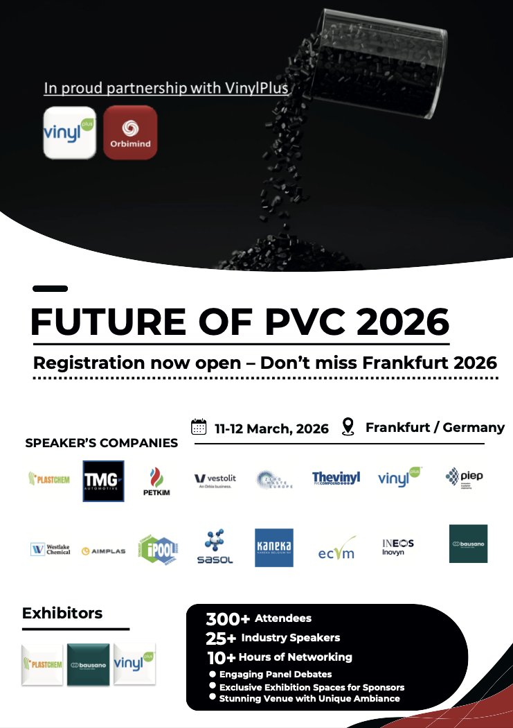 We're proud to partner with Orbimind B for the #FutureofPVC 2026 conference in Frankfurt am Main 🇩🇪

✍️Registration is already open – VinylPlus partners receive discounts.

See you in Frankfurt, 11-12 March 2026!

orbimind.com/conferences/fu…